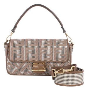 Fendi Baguette Bag Zucca Houndstooth Wool